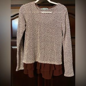 Maurice’s white purple tunic long‎ sleeve top